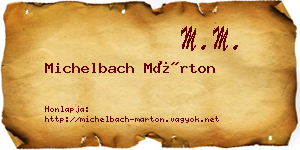 Michelbach Márton névjegykártya