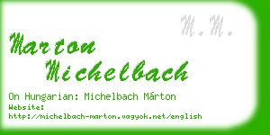 marton michelbach business card